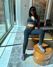 Load image into Gallery viewer, Black Leisure Pant Set