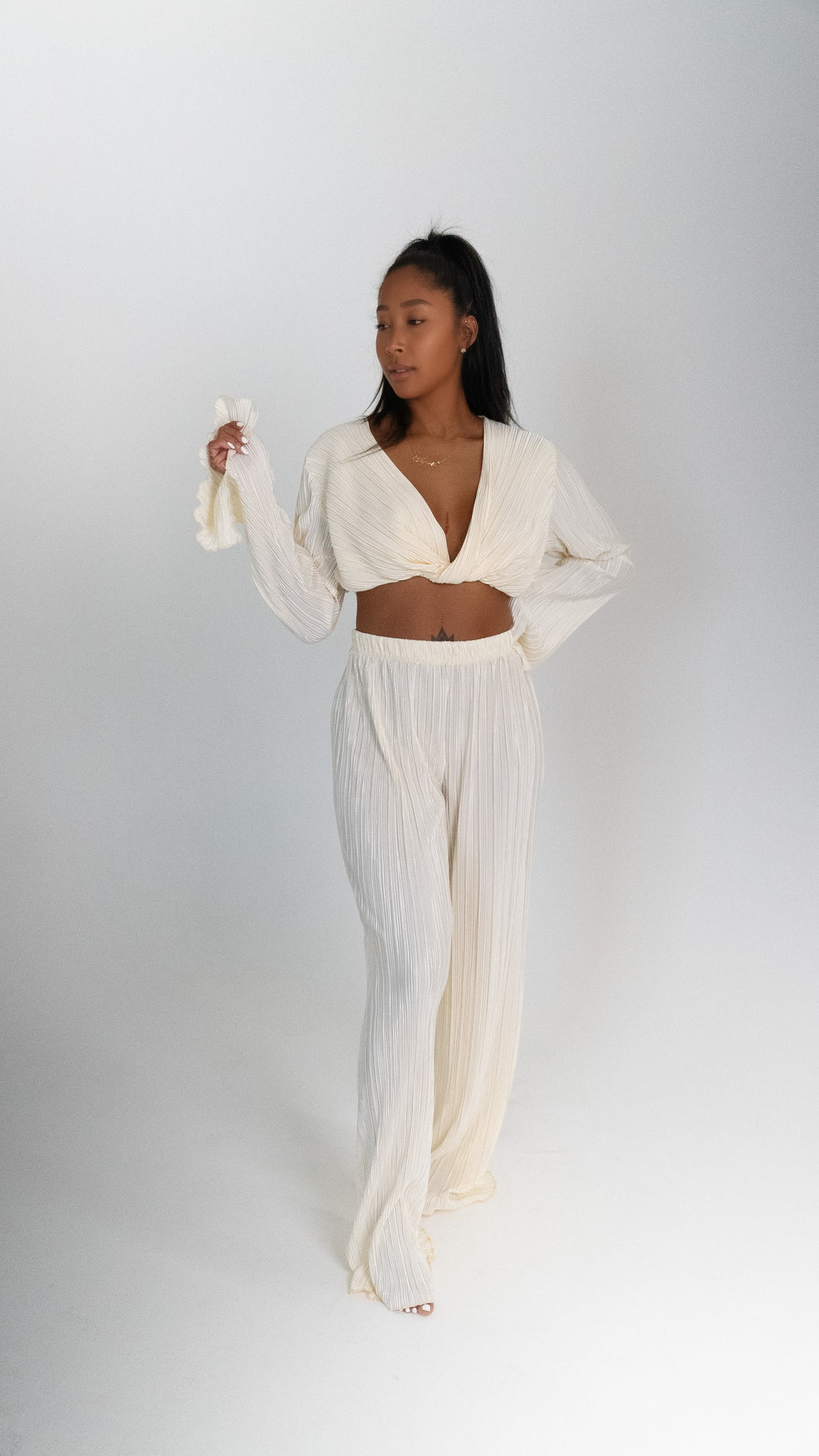 Buy Women Pure cream pants set